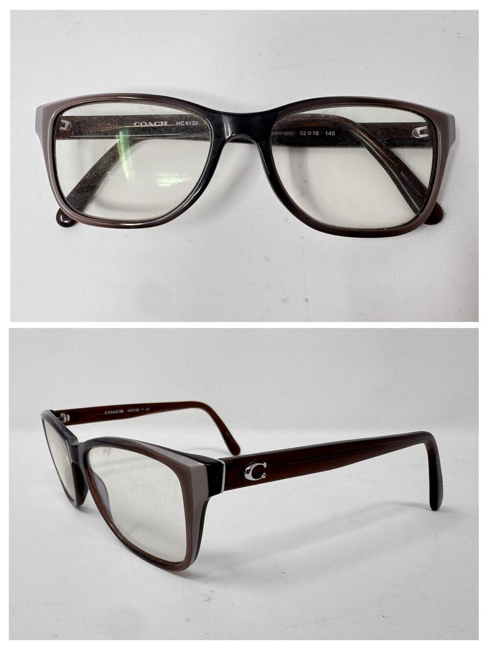 Coach HC6129 Eyeglass Frames Only 52-16-140 Taupe Laminate 5534